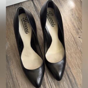 Gucci Tortoise Heel Pumps